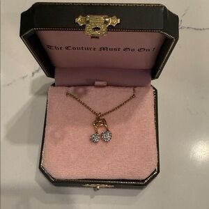Juicy Couture Gold Music Note Heart Pendant Necklace